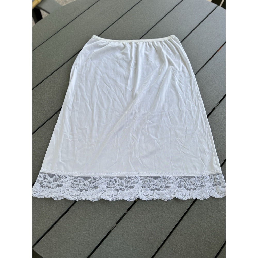 Vintage 70s/80s Vassarette Half Slip Lace Trim Women's Size XL